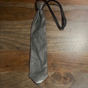Carizma Vintage 1980s Black Leather Tie